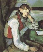 Paul Cezanne Boy with a Red Waistcoat (mk09) Spain oil painting reproduction